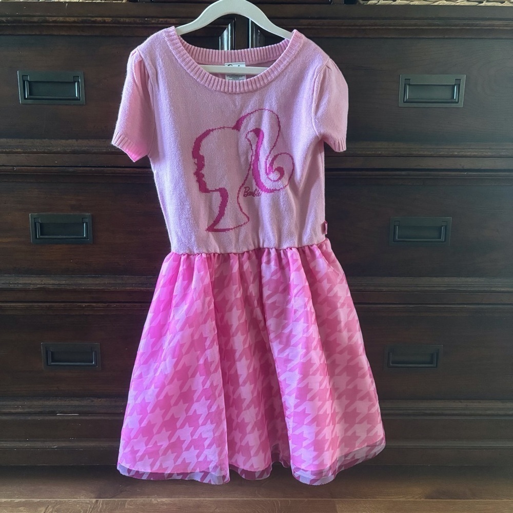 Barbie pink sweater dress in size M